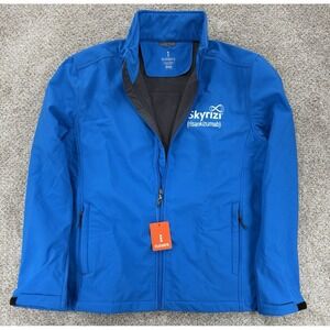 Elevate Maxon Softshell Jacket Mens XL Blue Full Zip Fleece Lined Waterproof NWT